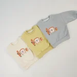 [80-130cm] パン カートゥーン トレーナー - Image 3