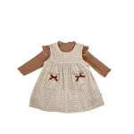 [73-120cm]シャツ or ワンピース 肩フリル インナー トップス ドット ワンピース - Image 10