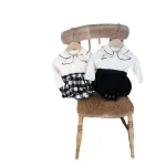 [66-90cm]リボン襟 ロンパース - Image 7