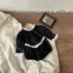 [66-90cm] 韓国風 フリル襟 ロンパース - Image 14