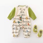 [66-90cm]サロペット 総柄恐竜 カジュアル 履きやすい トレンド ボトムス - Image 12