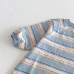 [66-90cm]ロンパース オールインワン ボーダー ベビー服 - Image 3