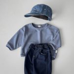 [66-120cm]スウェット 無地 クルーネック ルーズ 着心地良い トップス - Image 12