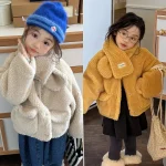 [80-130cm] スカーフ付き ボア アウター - Image 7