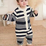 [66-100cm] ボーダー オールインワン