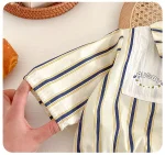 [66-90cm] ボーダー ロンパース - Image 5