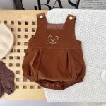 [66-90cm]セットアップ ロンパース&Tシャツ クマ ブラウン 可愛い ベビー服 - Image 9