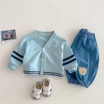 [73-120cm] ボーダー カーディガン - Image 13