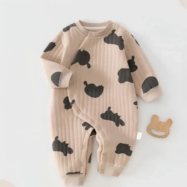 [66-90cm]ロンパース 厚手 カートゥーン 肌触り良い ベビー服
