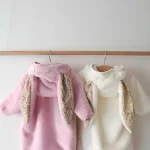 [66-90cm] ウサギデザインボア オールインワン - Image 8