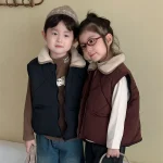 [80-150cm] ボア襟 ベスト - Image 7