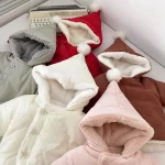 [66-100cm] シンプルデザイン フーディー アウター - Image 6