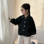 [80-150cm] ポケット付き デニム アウター - Image 12