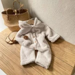 [66-90cm] 熊柄 ボア オールインワン - Image 8