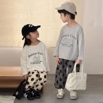 [80-150cm]長袖Tシャツ デザートプリント シンプル 定番 兄妹お揃い - Image 12