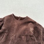 [80-130cm] INS映え レトロ コーデュロイ ワンピース - Image 4