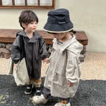 [80-150cm] フード付き ロング アウター - Image 22