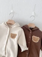 [66-90cm]熊柄 オールインワン - Image 10