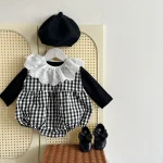 [66-90cm] シンプル トップス or チェック ロンパース - Image 22