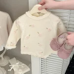 [66-90cm] フラワー ロンパース - Image 4