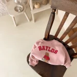 [66-110cm] 熊柄 ロンパース  or セットアップ