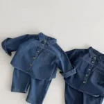 [80-130cm] シンプル デニム セットアップ - Image 9