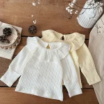 [73-100cm] フリル丸襟 シャツ - Image 3