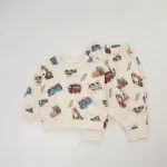 [80-130cm] 車プリント カジュアル セットアップ - Image 12