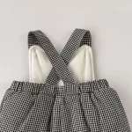 [66-100cm] チェック柄 ロンパース - Image 7