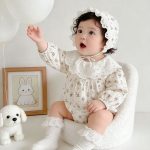 [66-90cm]ロンパース&帽子 レース おしゃれ 肌に優しい ベビー服 - Image 10