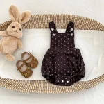 [66-100cm] ドット サロペット ロンパース or 花柄インナー シャツ - Image 24