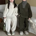 [80-150cm] フリース ボタン付き セットアップ - Image 10