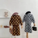 [73-130cm]セットアップ ハート柄 カジュアル 着心地良い 二点セット - Image 3