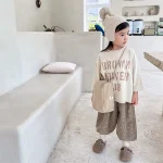 [73-120cm]カジュアルパンツ 韓国風 ドットコーデュロイ ボトムス - Image 14