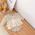 [66-100cm] ワンピース風 ドット ロンパース - Image 5