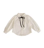 [90-140cm] フォーマル セーラー風 丸襟 シャツ/ワンピース - Image 10