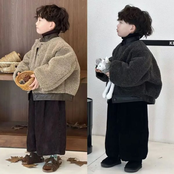 [90-150cm]ふわふわ あったか シンプル アウター/パンツ