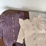 [66-90cm] 肩フリル オールインワン - Image 4