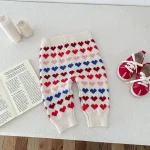 [80-130cm]ハート柄 ニット トップス or ボトムス - Image 8