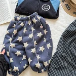 [80-130cm] 星柄 カジュアル ボア パンツ - Image 14