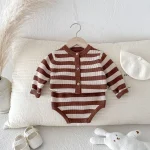 [66-90cm] ボーダーニット セットアップ - Image 9