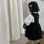 [80-130cm] フォーマル リボン ノースリーブ ワンピース - Image 3