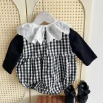 [66-90cm] シンプル トップス or チェック ロンパース - Image 8