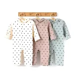 [66-90cm]ロンパース ウサギ柄 ドット オールインワン ベビー服