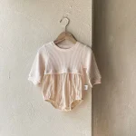 [66-90cm] ワッフル ロンパース - Image 3