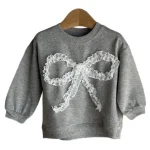 [73-100cm]トップス or パンツ or セットアップ リボン ルーズ 着心地良い - Image 2