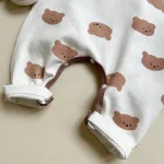 [66-90cm]熊プリント オールインワン - Image 7