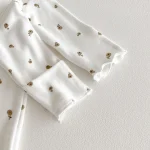 [66-90cm] 花柄 ロンパース - Image 11