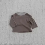 [80-130cm]シンプル クールネック トップス - Image 4