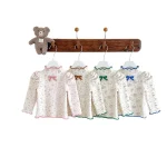 [73-120cm]Tシャツ 韓国風 小花柄 リボン 可愛い トップス - Image 6